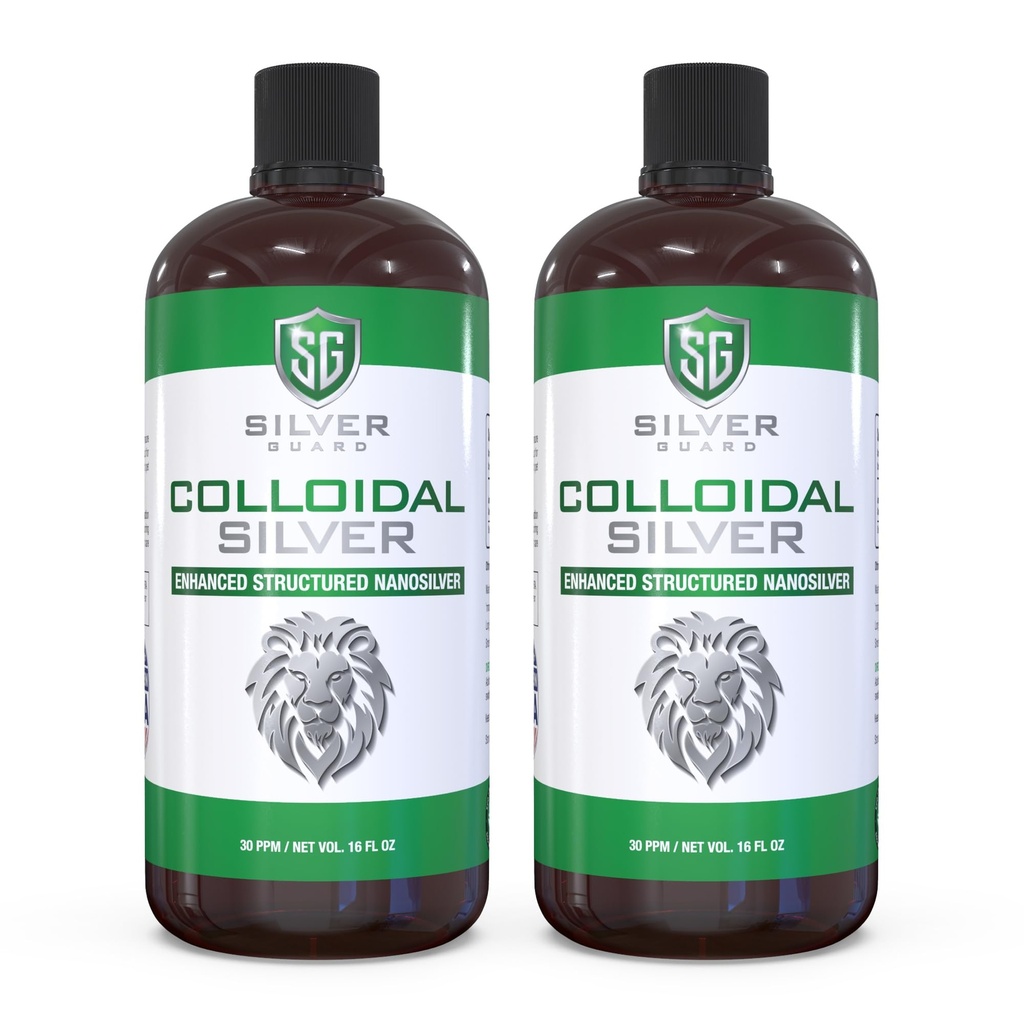 ** Liquido d'Argento Colloidale Enhanced – Supplemento di Supporto Immune | Boost e Immune Booster per Adulti | Soluzione d'Acqua d'Argento per Difesa Immune | 30 PPM Strutturato Argento | 2 Pack**