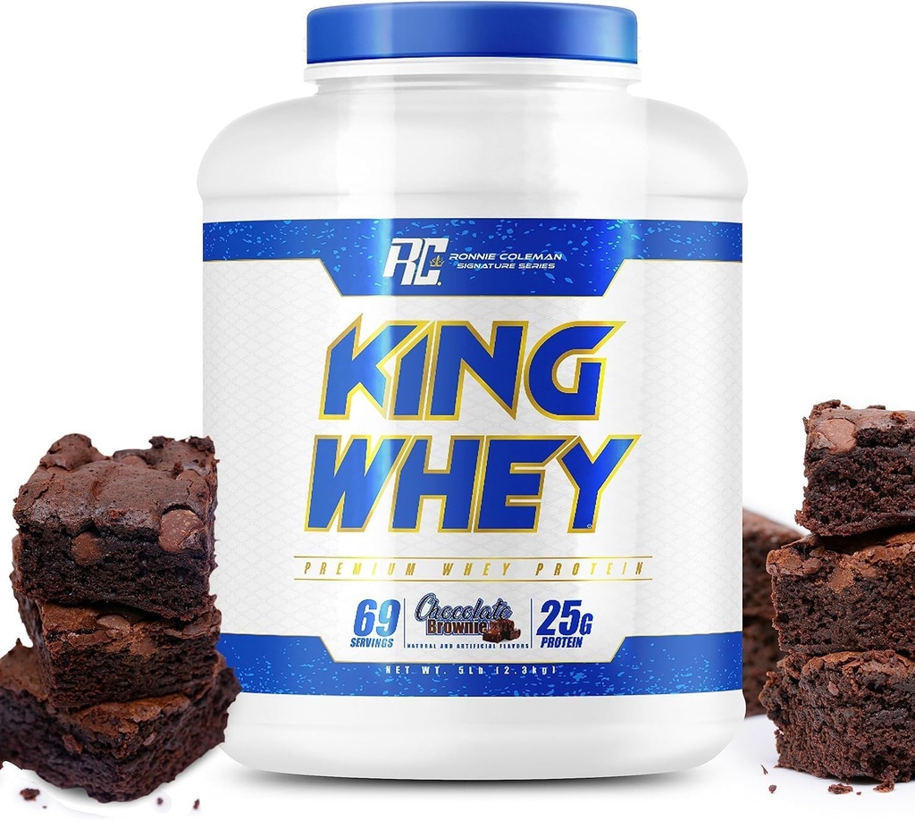 Ronnie Coleman Signature Series King Mass XL Protein Powder, Weight and Muscle Gainer, 60g Protein, 180g Carboidrati, 1.000+ Calorie Per Serving, Creatina e Glutamina (20lb, Cioccolato Oscuro)
