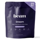 Beam Dream Sleep Powder, L-teanina, Apigenin, Reishi e Magnesio, Terze Parti hanno testato il sonno naturale & Sleep Supplemento per sonno profondo, Rilassamento e recupero, Supporto naturale del sonno, 22 Serve