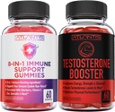 Atlantis Nutrition 8-in-1 Supporto immunitario 60 Gummies + Testosterone Booster 2-Pack (120 Gummies)