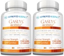 Approved Science® GaslysTM - Tratto Digestivo Soothe, Alleviati Gas and Stomach Cramps - Polvere di carciofo, Ginger, semi di finocchio - 60 Conte - Confezione da 2