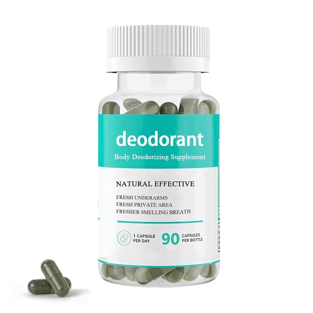 Body Deodorizing Supplement, Corpo Deodorizing Capsule,Body Deodorant Capsule,Chlorophyll Deodorizing Capsule,Deodorante Supplemento (1PCS)