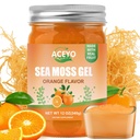 ACEYO (12 OZ) Sea Moss Gel Organic Raw Vegan Arancione aromatizzato Seamoss irlandese 102 Vitamine e Minerali Wild Harvested Non-OGM Immune Defense Booster Thyroid Digestive Support