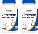 Nutricost L-Tryptophan 500mg, 120 capsule (2 bottiglie)