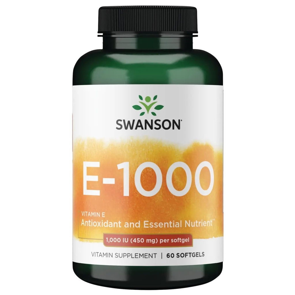 Swanson Vitamina E 1000 Iu 1000 Iu (450 Milligrammi) 60 Sgels