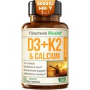 Vitamina D3 K2 Supplemento – Supporto All-in-1 per Immune, Bone & Heart Health con Vitamina D + Vitamina K (come MK7) – K2 D3 (5000 IU) Integratore di vitamina con Pepe Nero per Assorbimento Max, 60 Capsule