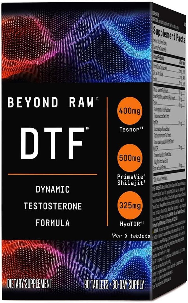 Oltre DTF crudo, Formula di testosterone dinamico, Non-Stimolant, Conte 90