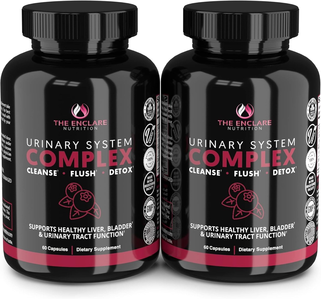 L'ENCLARE NUTRITION D Capsule Mannosio|1000mg con Pillole di Mirtillo per Donne & Uomini, Ibiscus & Dandelion. Salute del tratto urinario veloce, controllo della vescica, supporto del fegato, pulizia del rene & disintossicazione(2)