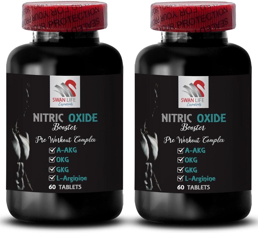 Nitric Oxide - Nitric Oxide Booster - Supporto muscolare, Concentrazione di potenza, Supplemento di energia, Formula di prestazione, Supporto Stamina, Supplemento di esercizio, Focus di resistenza, Miscela di resistenza 2 Tablet 120 della bottiglia