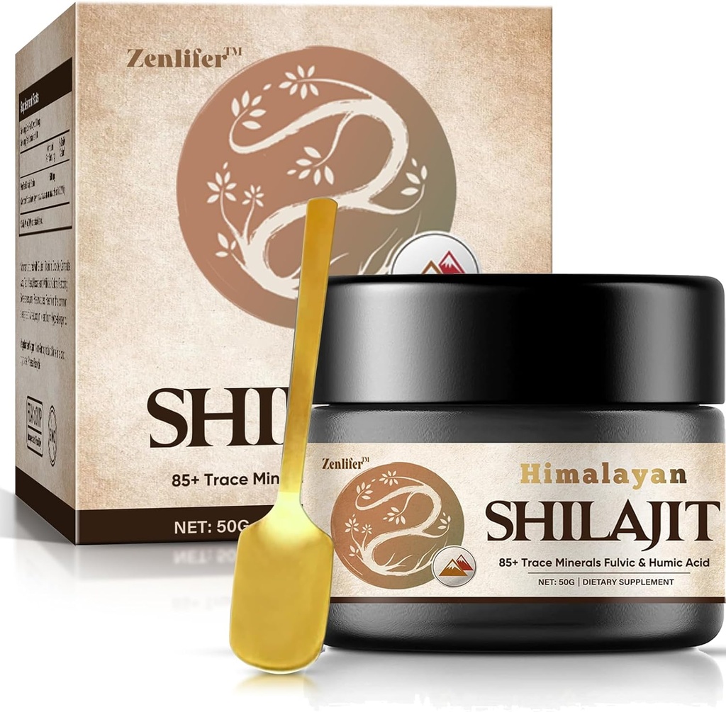 Shilajit Pure Himalayan Organic Shilajit Resina, resina di supplemento naturale Shilajit di potenza con 85+ minerali di trace & acido Fulvico per l'energia, supporto immunitario