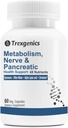 Trexgenics Metabolism Support con GYMNEMA 75% acido ginnenico 150 mg, Bitter Melon 5% Bitter 150 mg, Cromo e Alfa LIPOIC ACID150mg (60 capsule vegane) (Pack di 1)