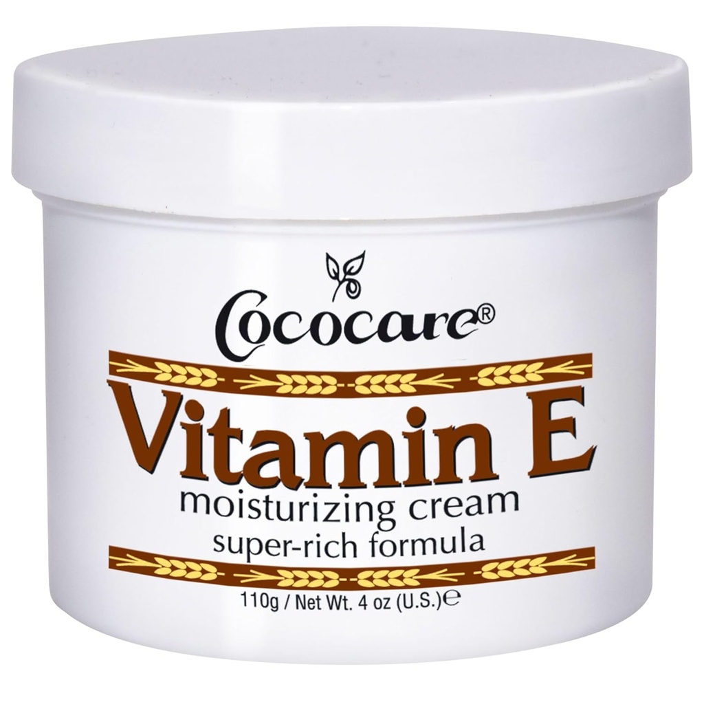 Crema idratante della vitamina E super ricca di Cococare - idratante della pelle ad alta potenza - 4 Oz