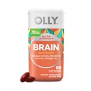OLLY Ultra Strength Brain Softgels, Nootropic, Supporta la funzione sana del cervello, Memoria, messa a fuoco e concentrazione, Omega-3s, Vitamine B6 e B12, 30 giorni di alimentazione - 60 conteggio