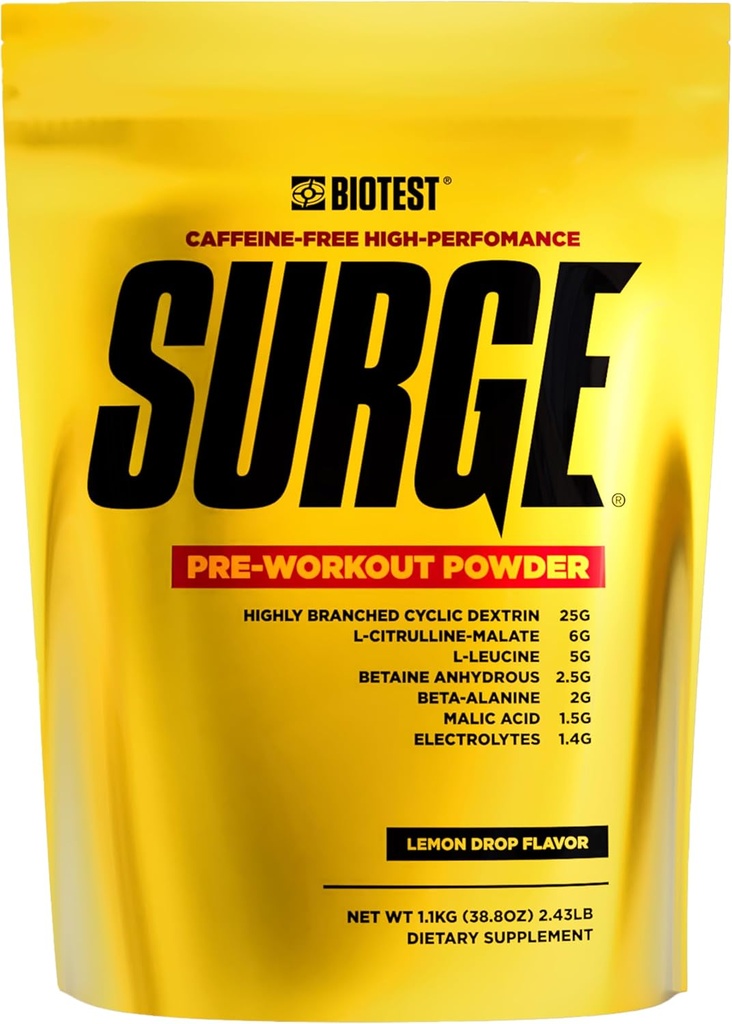 Chirurgia Pre-Workout Powderl - 25 g Dextrin ciclico altamente ramificato, 6.5 g Citrulline Malate, 5 g L-Leucina, 2.5 g Betaine Anhydrous, 2 g Beta-Alanine, 1,4 g Miscela elettrolitica - 1.1 Kg