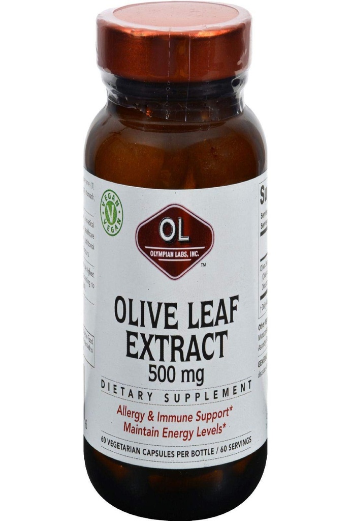 Estratto di foglie di olivo di laboratori olimpici, 500mg 60 capsule