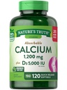 Calcium della verità della natura 1200 mg più vitamina D3 5000 Supplementi IU, 120 conteggio (pacchetto di 3)