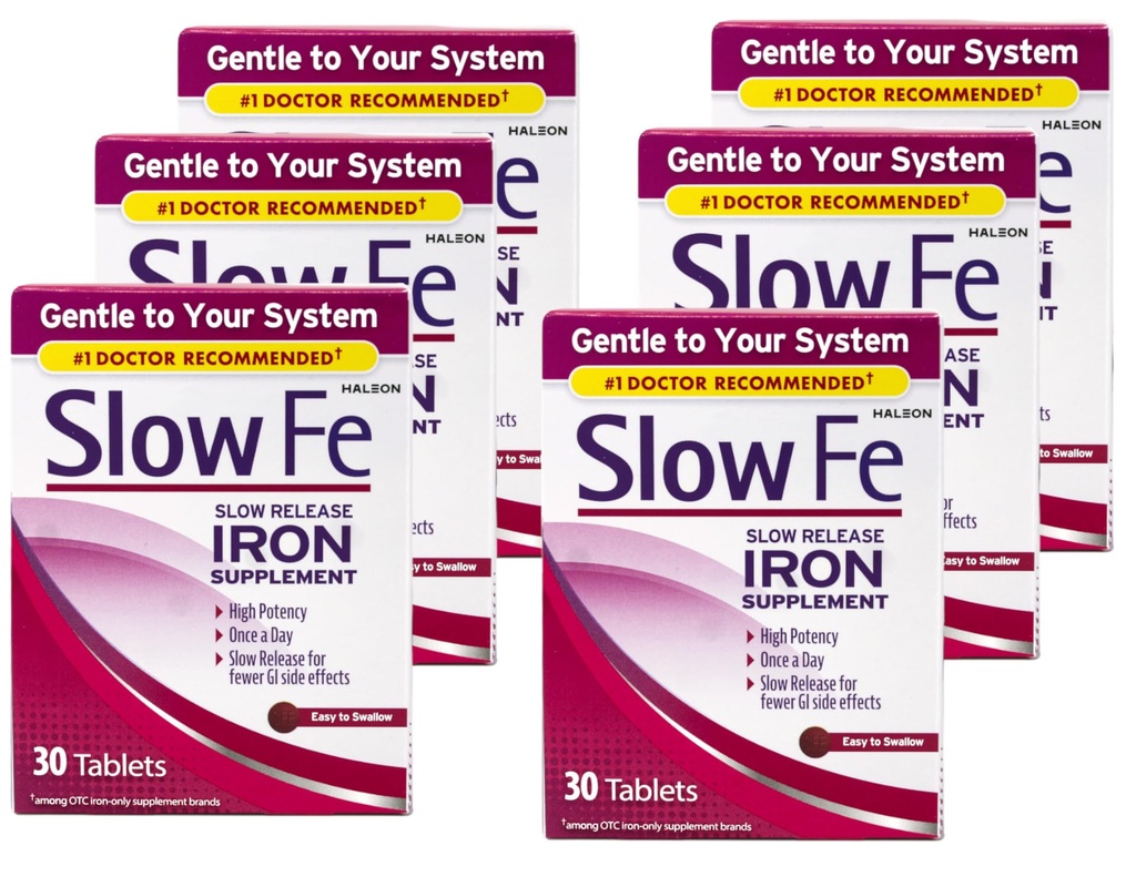 Ferro da stiro lento Fe, compresse 30 ea (Pack di 6)