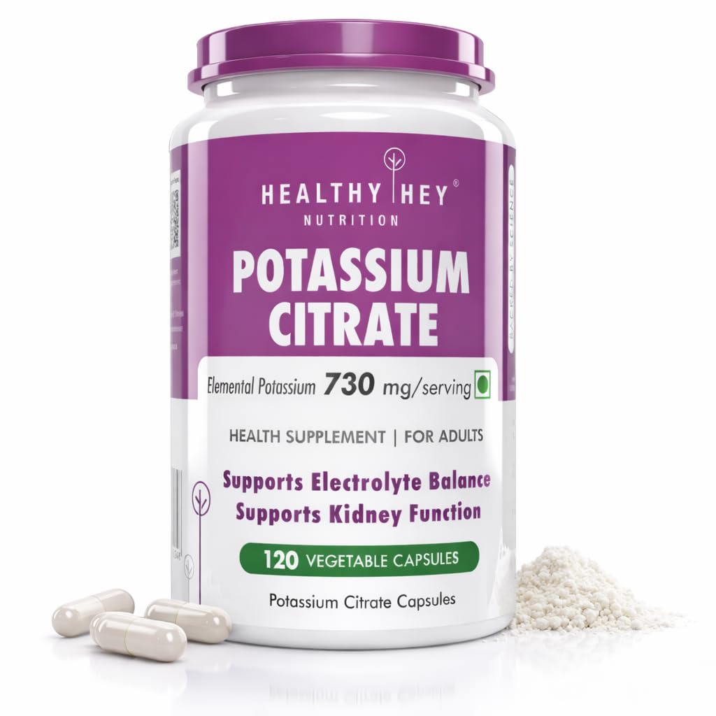 Alimentazione salutare Citrato di potassio 730mg - Capsule vegetali 120 Conte (Pack of 1)