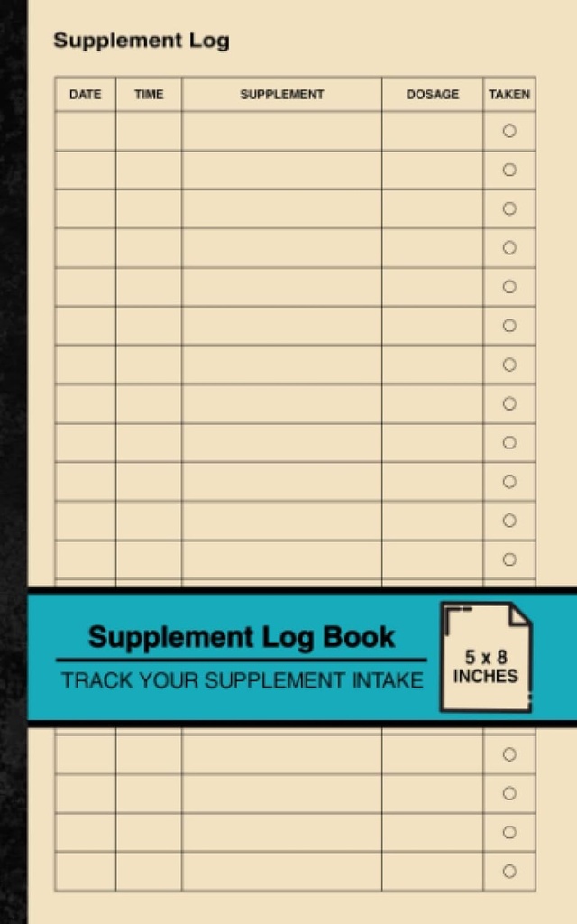 Supplemento Log Book: Semplice Supplemento Logbook | Traccia il tuo Supplemento | Piccolo