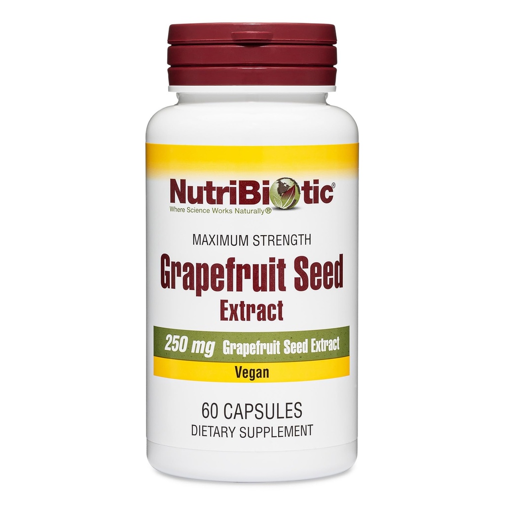 NutriBiotic – Estratto di semi di pompe di pompelmo 250 mg, 60 Conte - Forza massima con i bioflavonoidi
