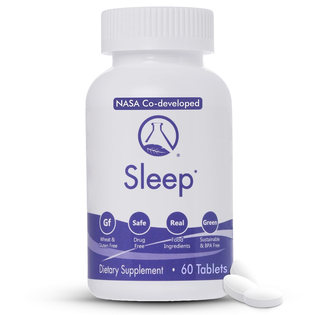 Sleep - 60 Ct | Relax and Fall Asleep Naturally, Wake up Refreshed | NASA Cosviluppato Sleep Aid with Valerian Root, Passionflower, Magnesium, Melatonin, Soothing Herbs for Overnight Recovery