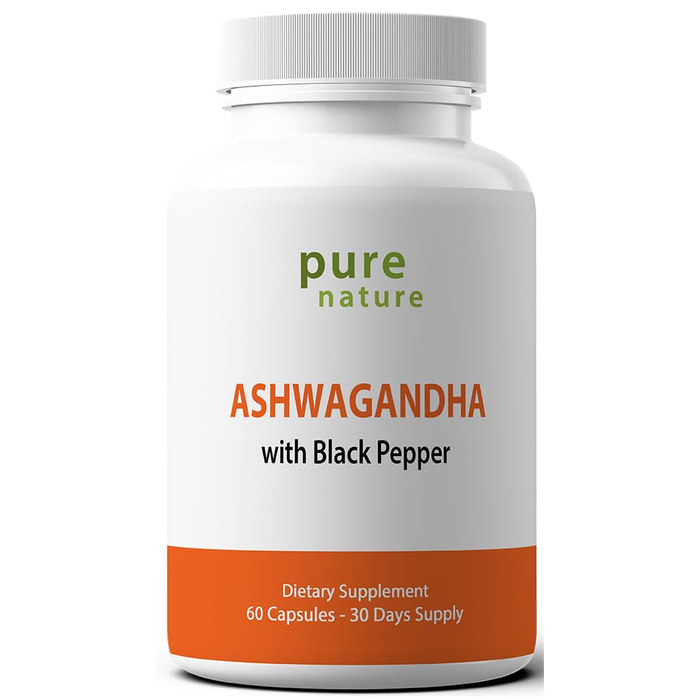 PureNature Ashwagandha con estratto di pepe nero 60 capsule vegetali