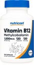 Nutricost Vitamina B12 (metilcobalamina) 1000mcg, 120 capsule - Vegetariano, Non OGM & Gluten Free B12 Supplemento