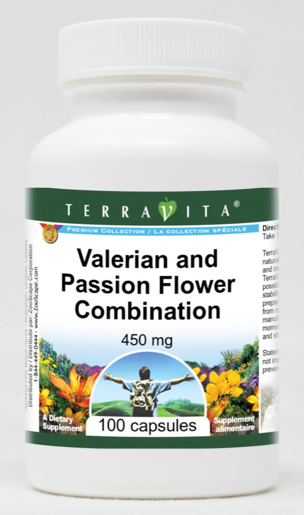 Valeriana e Passion Flower Combination - 450 mg (100 capsule, ZIN: 513631)