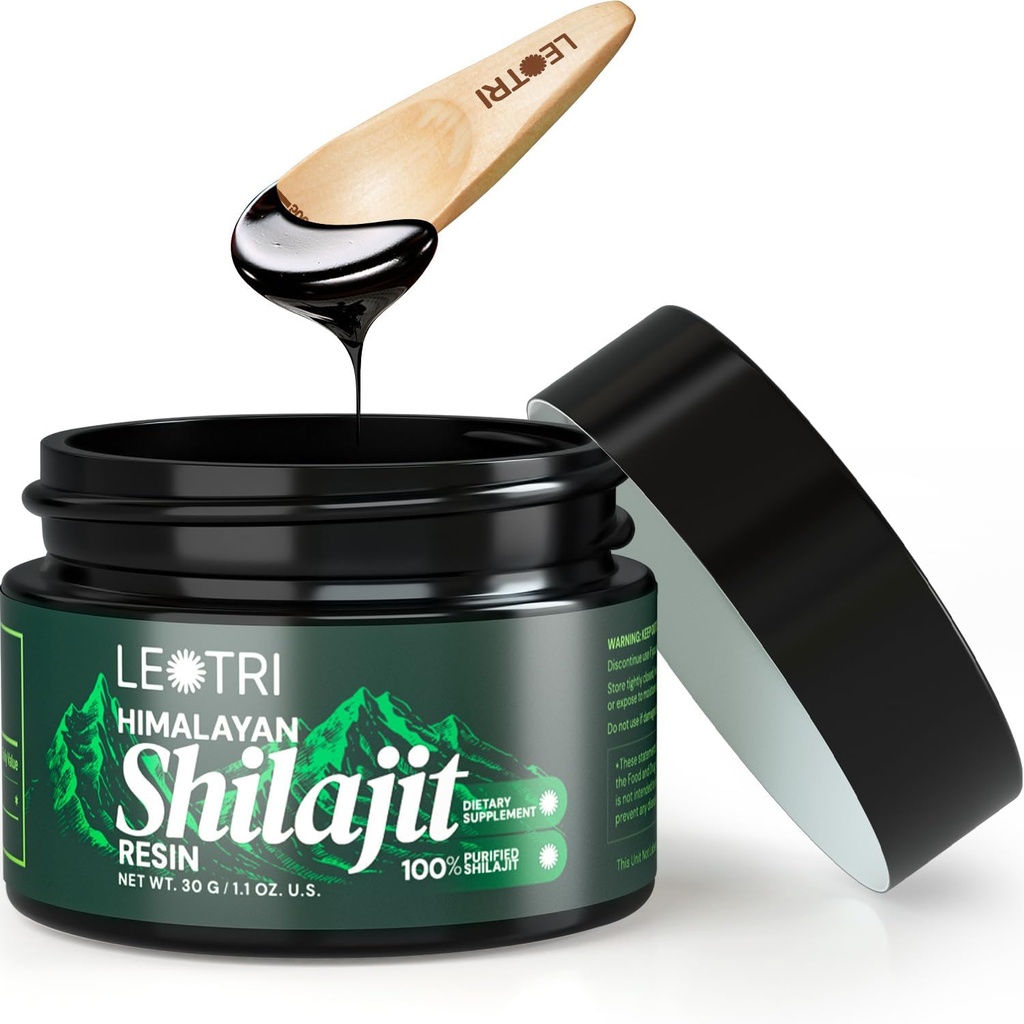 Shilajit Resina Pure Himalayan Organic: Acido Fulvico Autentico con Minerali di Trace - Natural Himalayans Shilajit Resina per il supporto immunitario dell'energia maschile e femminile (Blackish-Brown)