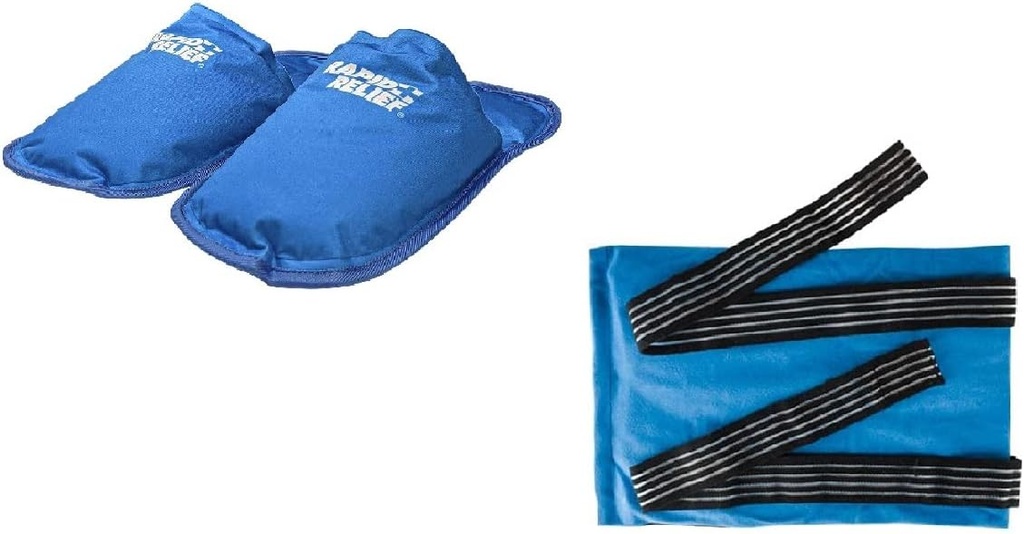 pantofole di terapia calda e fredda per la gravidanza rapida (1) & Deluxe Reusable Hot and Cold Compress (1)