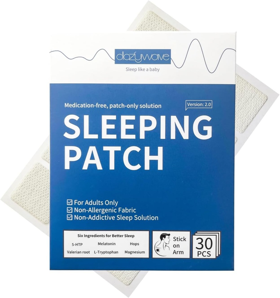 Dormire Patch (30 Patches) con melatonina Dormire per Adulti