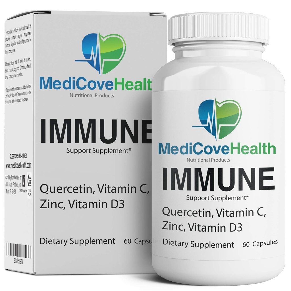 Supporto immunitario: Quercetina, Vitamina C, Zinco, Vitamina D3