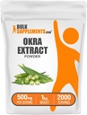 BulkSupplements.com Okra Estratto di polvere - Okra Supplemento, Fonte di fibra, Integratore di erbe - Vegan & Gluten Free, 500mg per porzione, 1kg (2.2 lbs) (Pack of 1)