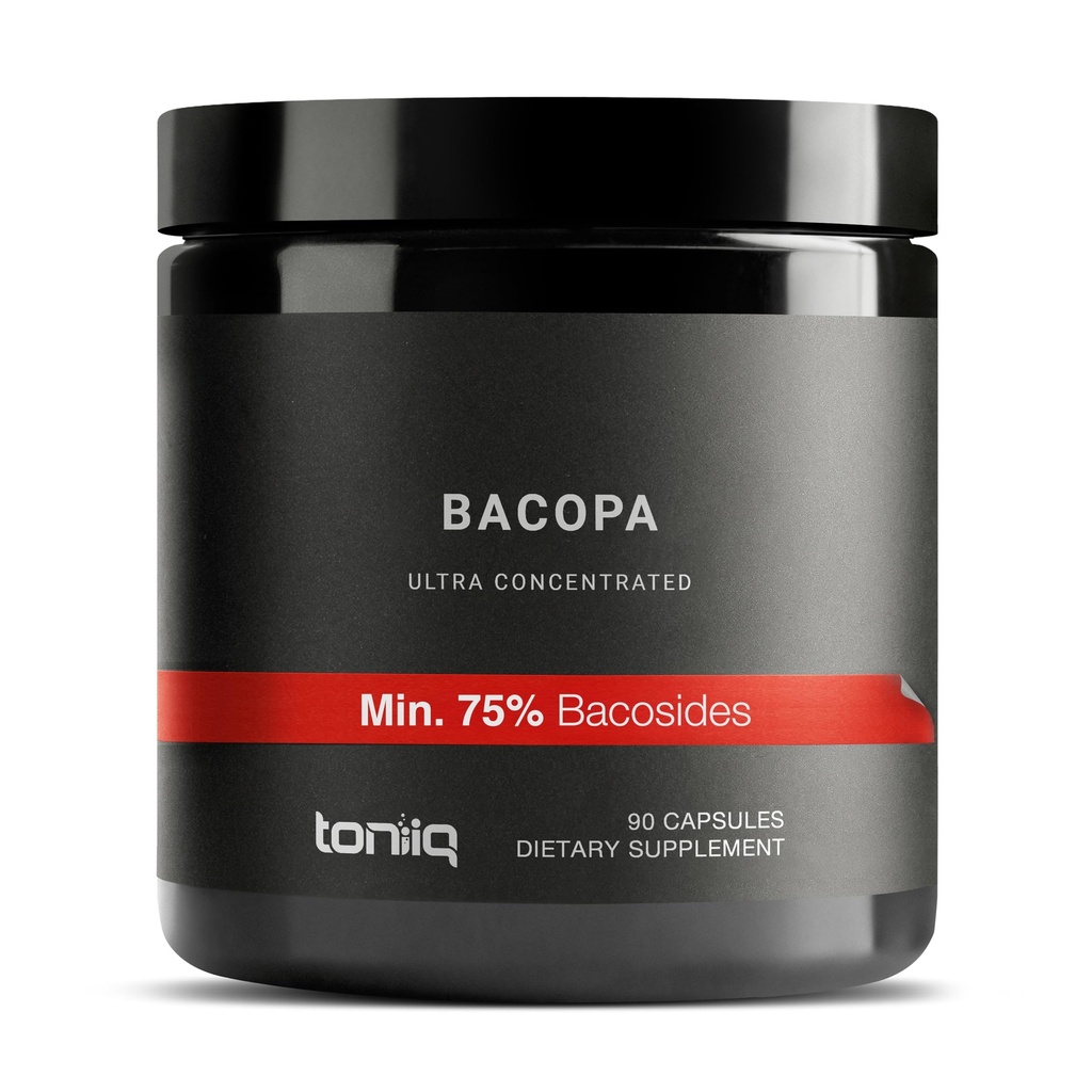 Bacopa - Estrema potenza 45:1 estratto con 75% bacosides - Altamente concentrato - Laboratorio di terze parti testato - 90 capsule