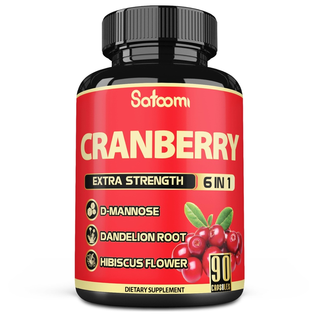Satoomi 6in1 Pillole di mirtillo per le donne - 3 mesi di alimentazione - 6 erbe ingredienti estratti - 90 capsule vegetali