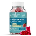 Stress Gummiess Same Day Stress Relief | Destress and Calm | Ashwagandha, GABA, Melatonin, l-theanine, Lemon Balm | Sugar Free Vegan 60 ct