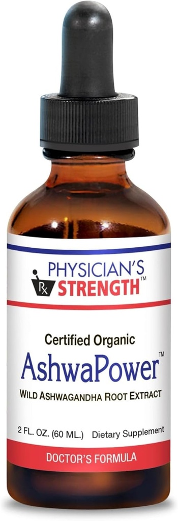 Resistenza del medico AshwaPower - 2 fl oz - Wild Ashwagandha Root Extract - Supporta la salute generale & energia - 86 Servings