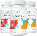 Liposomal Glutathione Softgels, Absorbimento potenziato - Consegna Liposomal, Forma attiva L-Glutathione, Cellulare, Funzione Immune & Detox Liver, Ricco in Formula Antiossidante, Gluten Free, 180 Softgels