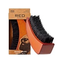 RED by Kiss Beard Brush con 100% naturale Boar Bristles per gli uomini, Pennello in legno Premium, Cuscinetti Mustaches Grooming Shaving Comb, Tame e Soften Facial Hair (MOON SHAPE)