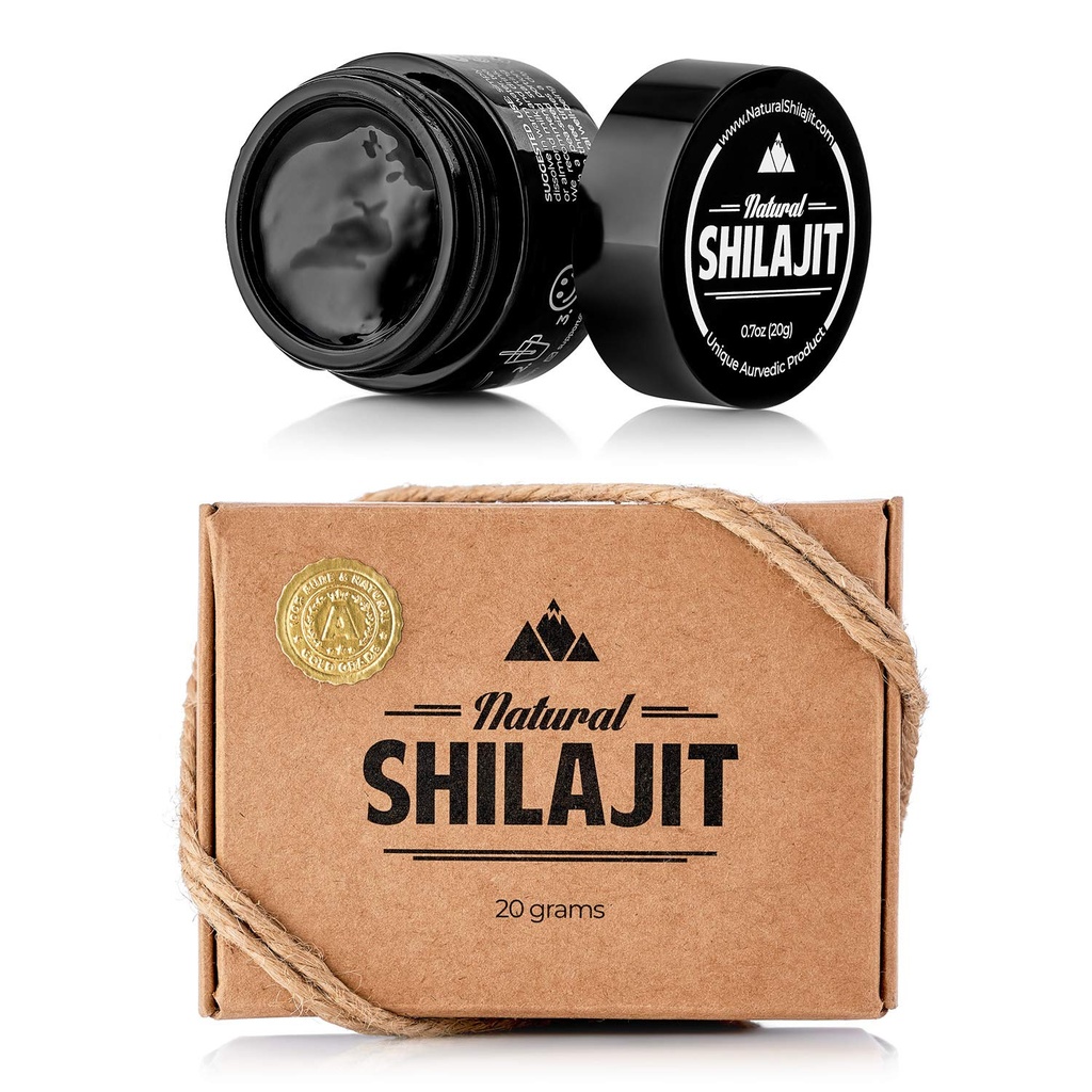 NATURAL SHILAJIT Resina - Shilajit per gli uomini e le donne con l'acido Fulvic & Trace Minerals, Nutrienti basati sulle piante per l'energia, supporto immunitario & Vitality Resina