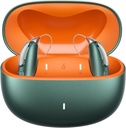 Apparecchi acustici Bluetooth ricaricabili per la perdita dell'udito da lieve a grave - OTC - Smart Fitting - RIC (Receiver-in-Canal) Design con riduzione del rumore - Include scatola di ricarica, verde