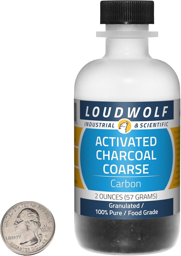 Charcoal attivato / Bottiglia di 2 once / 100% Pure Food Grade/Granulated/USA