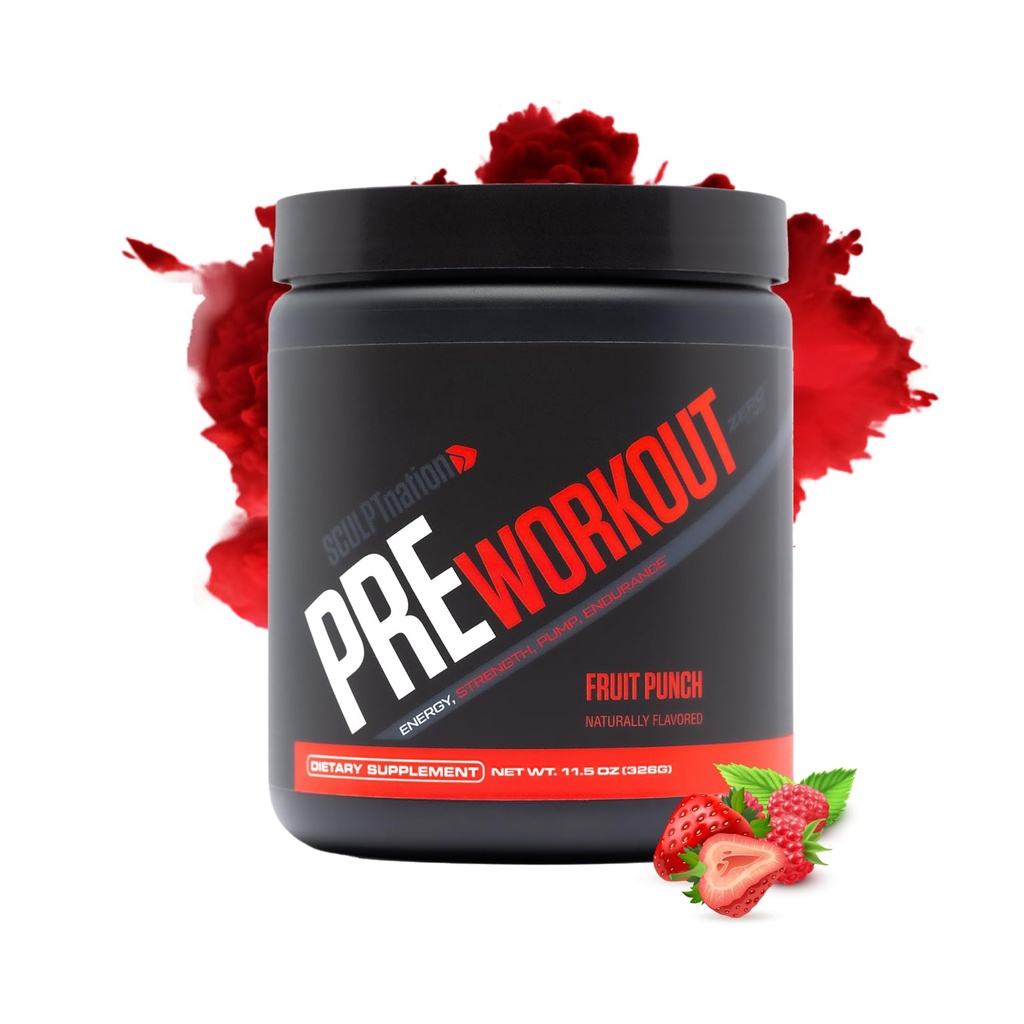 Sculpt Nation di V Shred PreWorkout - Polvere pre allenamento Premium con aminoacidi per prestazioni, resistenza e supporto energetico, punzonatura di frutta - 30 Serve