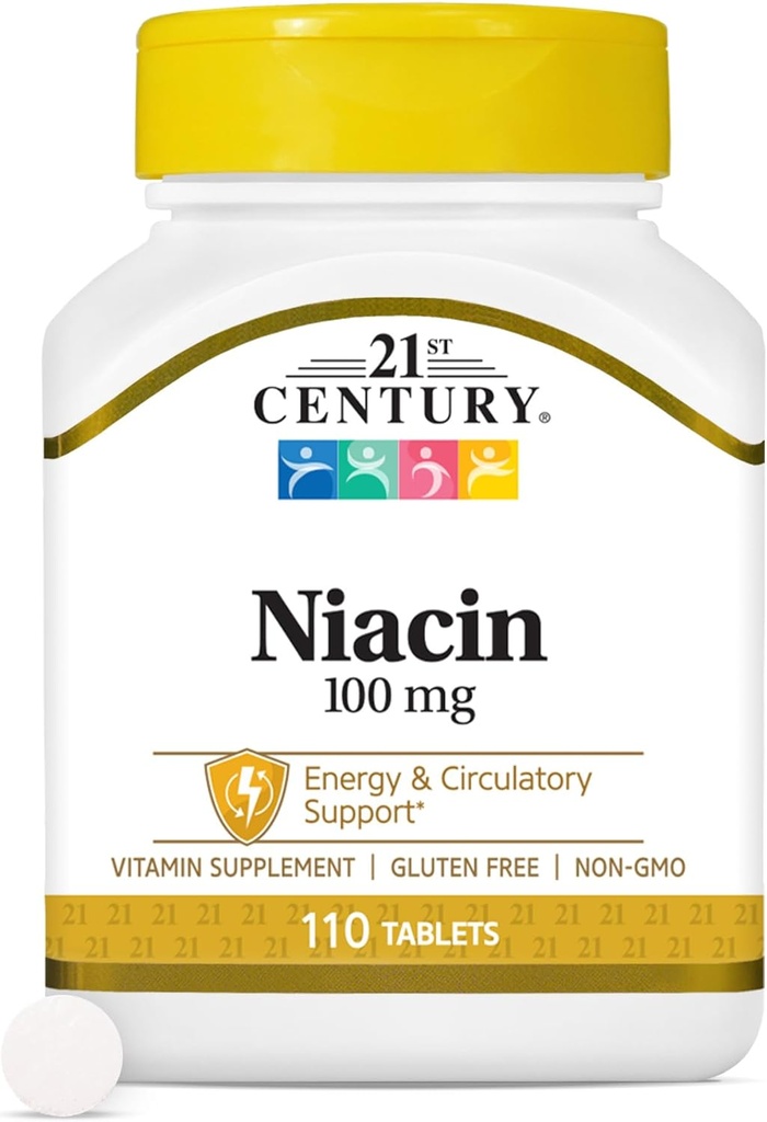 21 ° secolo Niacin compresse, 100 mg, 110 conte