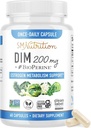 Supplemento 200 mg | Estrogen Balance per le donne e gli uomini | Acne ormonale, Equilibrio ormonale, Menopause & Antiossidante Supporto | Clean Label Project Certified, Vegan & Soy Free Diindolylmethane | 60 Ct.
