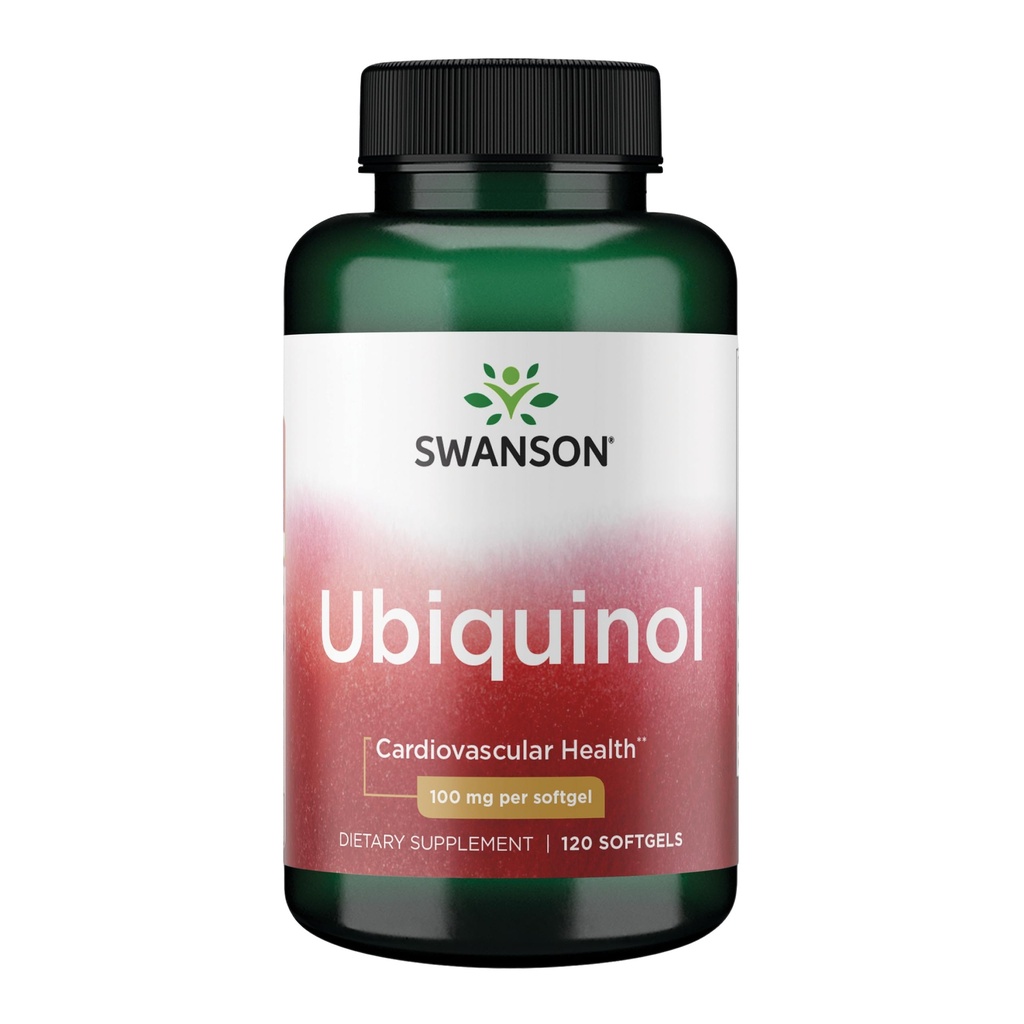 Swanson Ubiquinol - 100 mg - per la salute del cuore, l'energia del cervello e il supporto antiossidante - Aids ATP Production* - Non-GMO - 120 Softgels