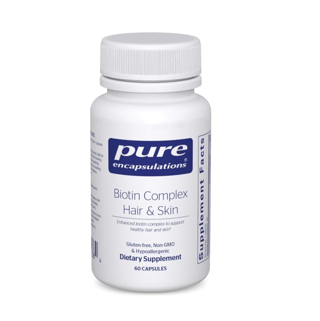 Pure Encapsulations Biotin Complex Hair & Skin | Biotin Complex per capelli sani e il supporto | 60 capsule