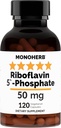 MONOHERB Riboflavin 5'-Phosphate 50 mg - 120 Capsule Vegetariani - Vitamina Bioattiva B2