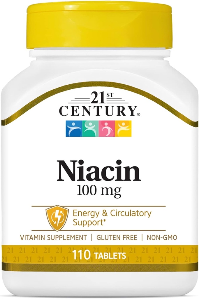 21 ° secolo Niacin compresse, 100 mg, 110 conte