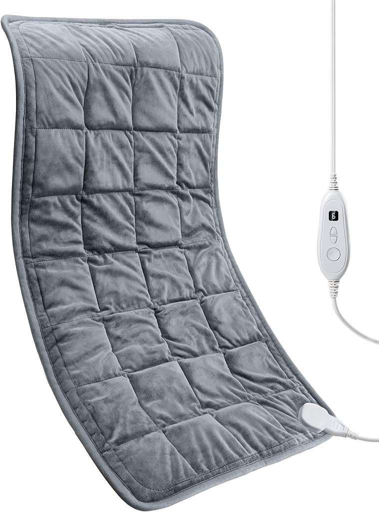 Pad riscaldante ponderato 17'x 33" XXXL elettrico per il rilievo del dolore posteriore, 5LBS con 6 impostazioni di calore 2H Auto-Off Heat Pad per le braccia delle spalle Gambe lavabili